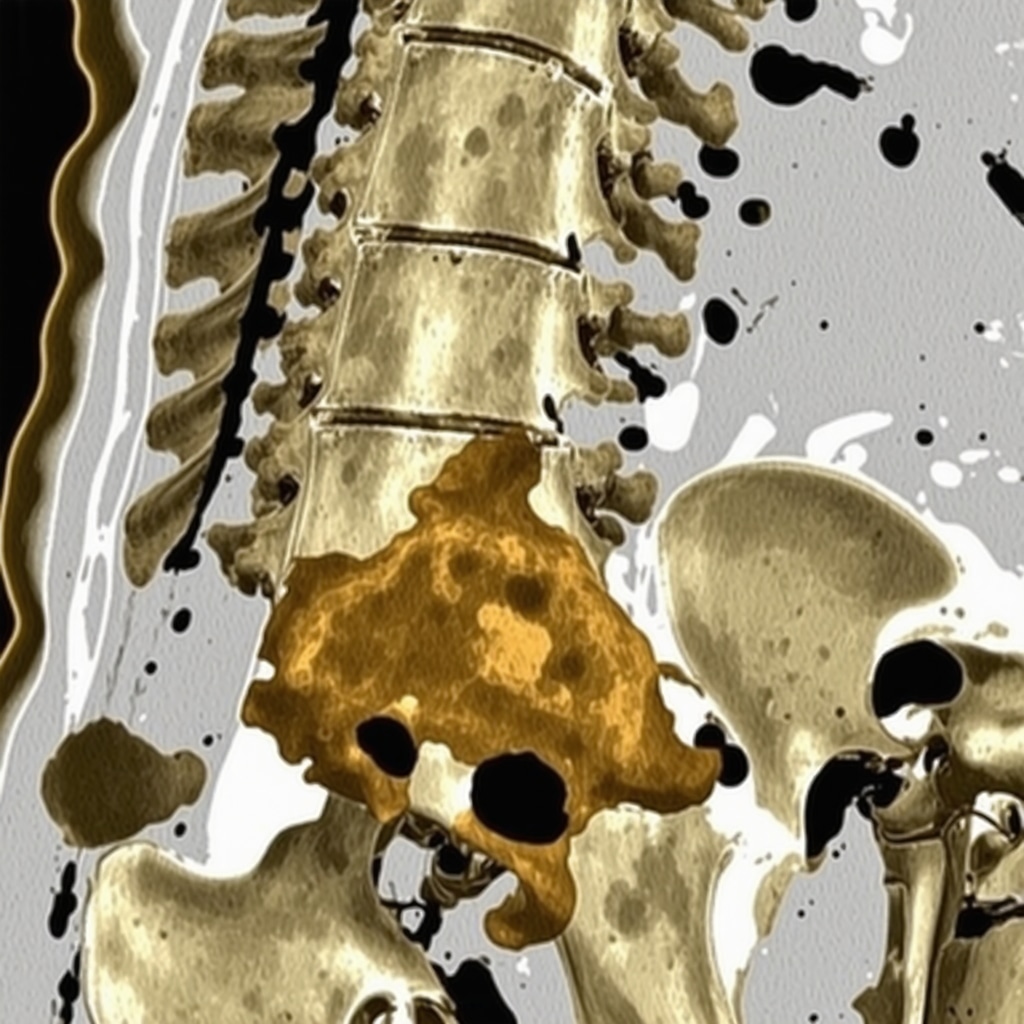High-resolution MRI scan of lumbar spine highlighting soft tissue injuries in orthopedic evaluation