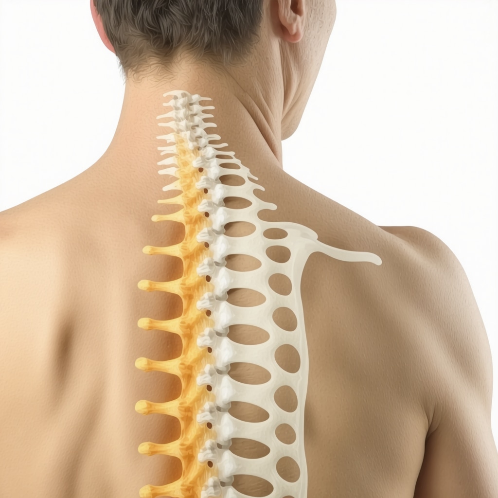 Diagram showing non-surgical treatment approaches for aging spine including PRP, physical therapy, and braces
