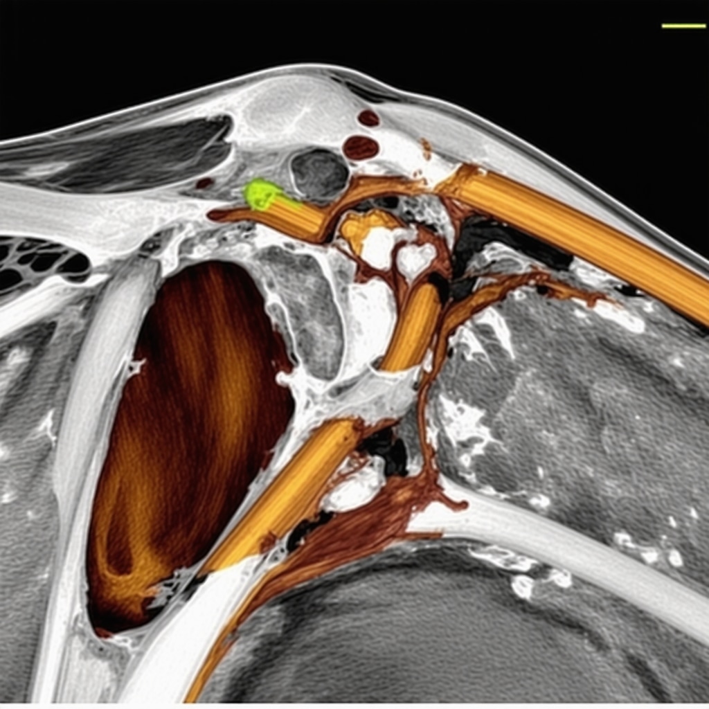 Real-time dynamic ultrasound visualization of rotator cuff tendon during arm movement demonstrating tear characteristics