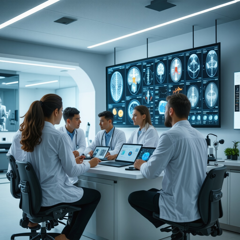 Orthopedic clinicians using AI software and digital imaging for accurate diagnosis coding and collaborative patient care