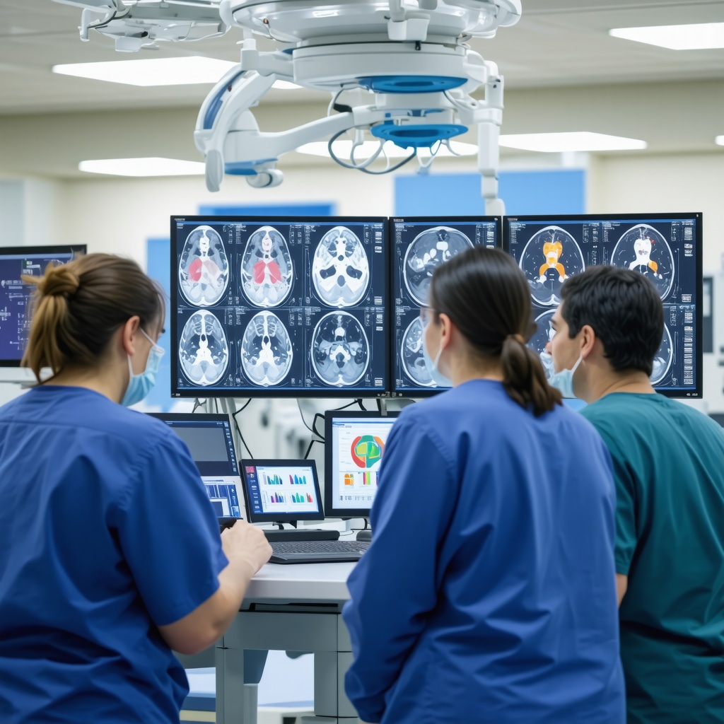 Medical team analyzing patient files and imaging for orthopedic insurance appeal