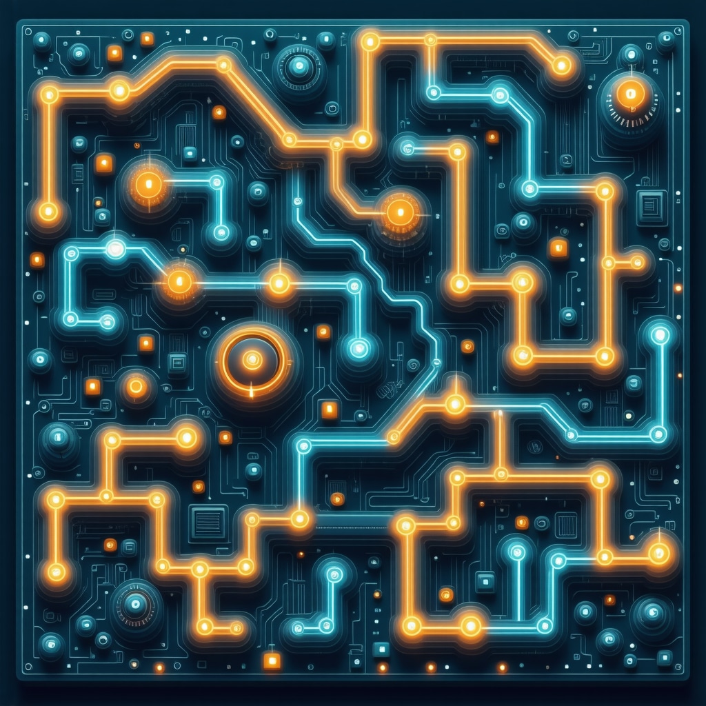 Digital maze representing orthopedic prior authorization complexities with highlighted streamlined pathways
