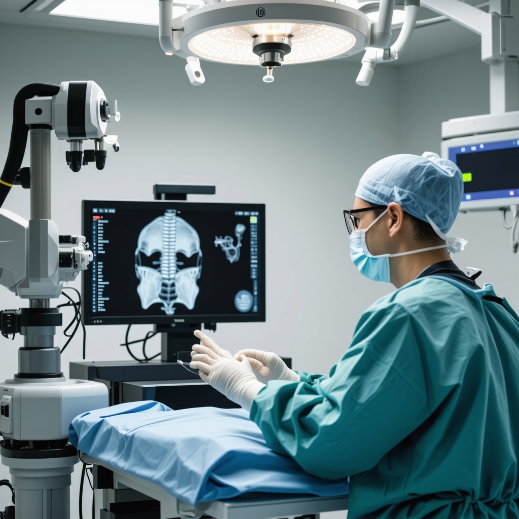 Orthopedic surgeon using robotic-assisted surgery and 3D printed implants for fracture repair
