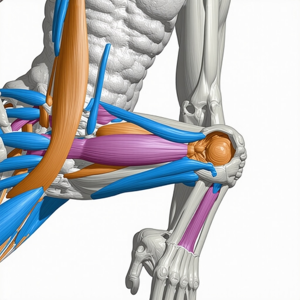 Ultrasound elastography image depicting muscle tissue elasticity and precise needle positioning for trigger point injection