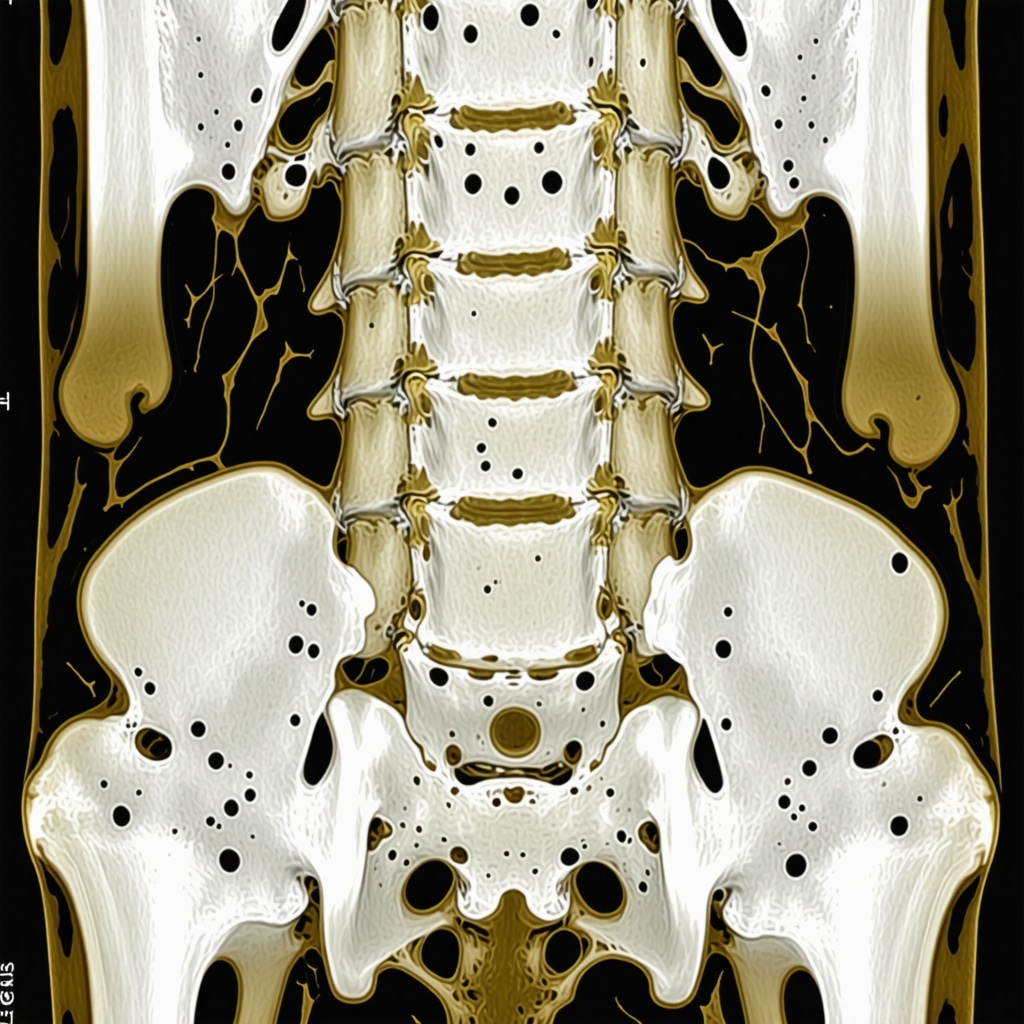 MRI scan illustrating lumbar spine healing process