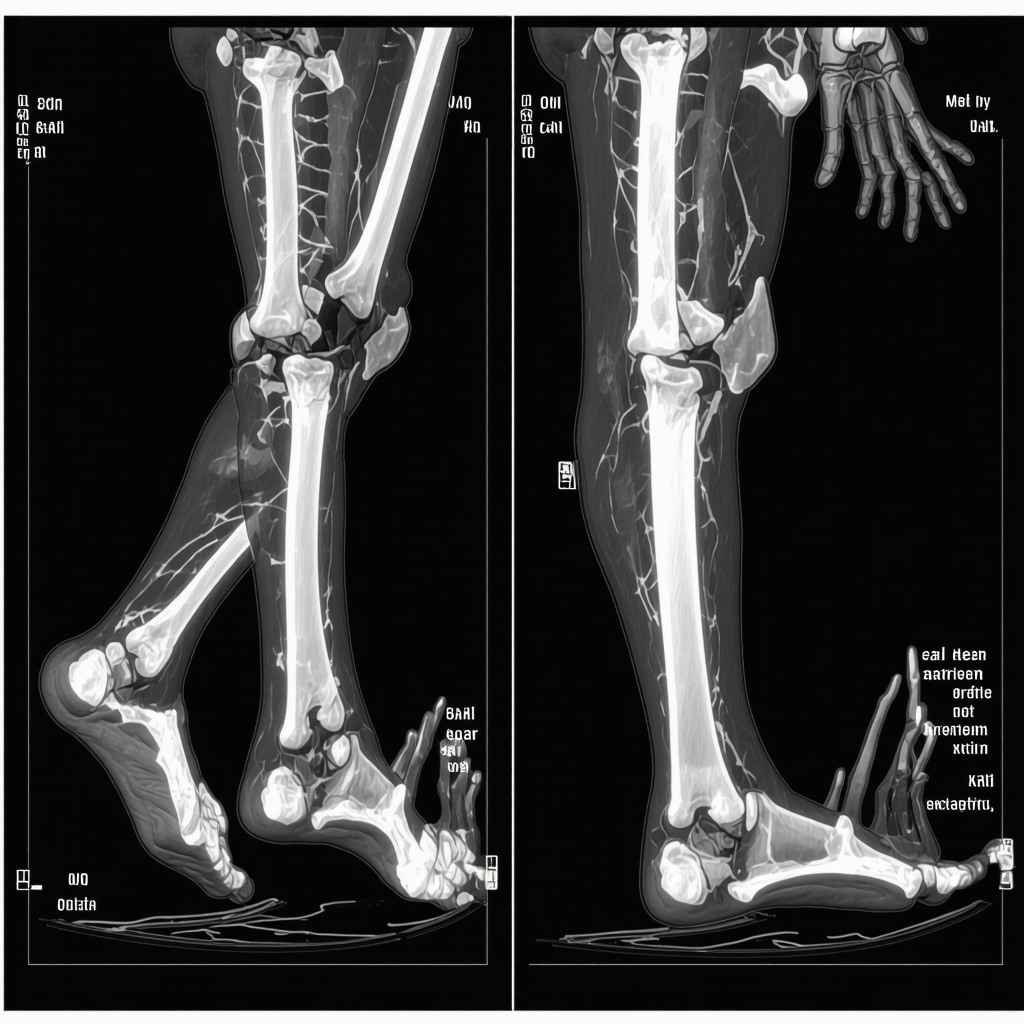 3D MRI scans and gait analysis in orthopedic treatment, detailed and clinical