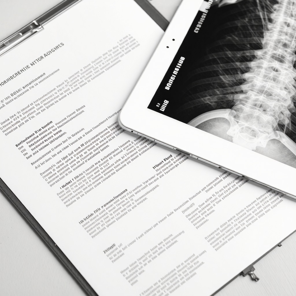 Detailed orthopedic medical records and MRI scans for legal cases in New Jersey