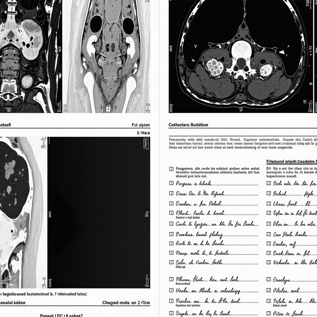 Detailed orthopedic medical records including MRI scans and surgical notes