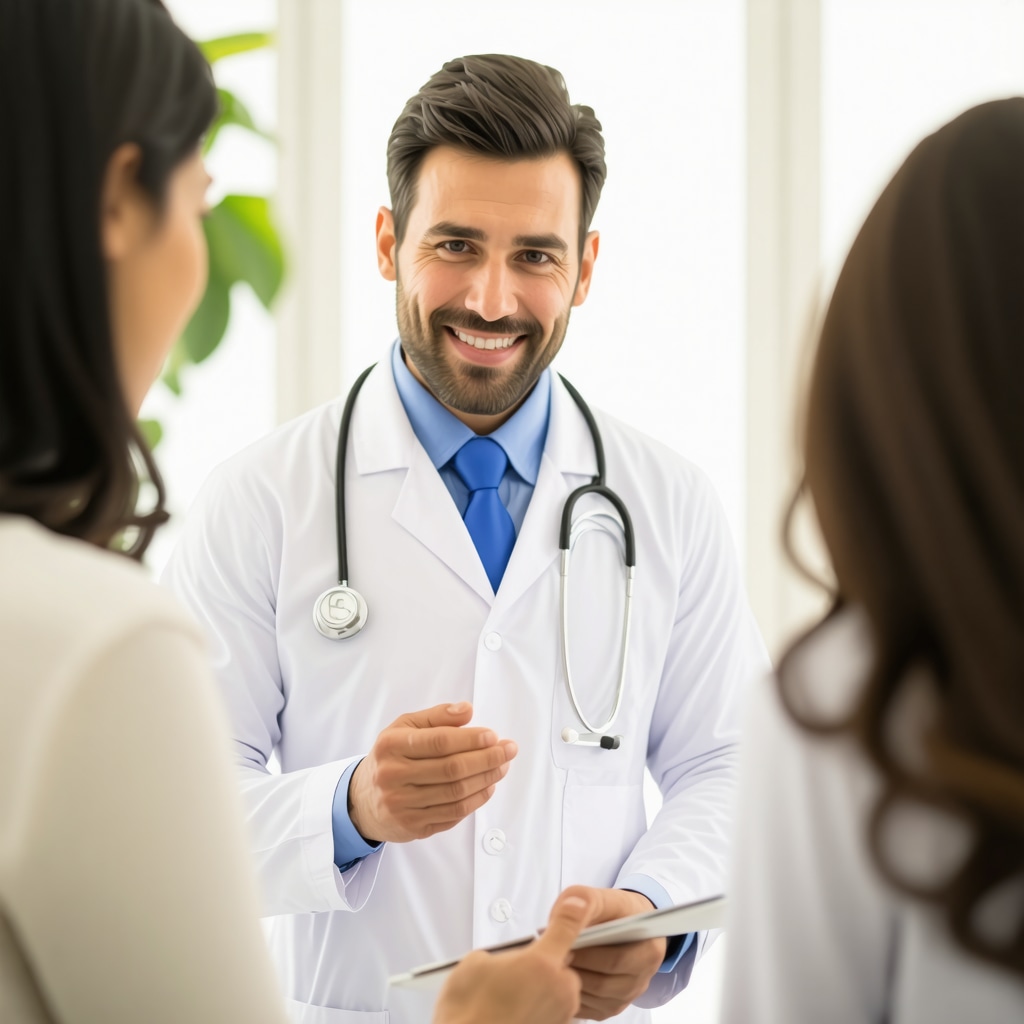 Orthopedic doctor consulting with a patient about recovery plan