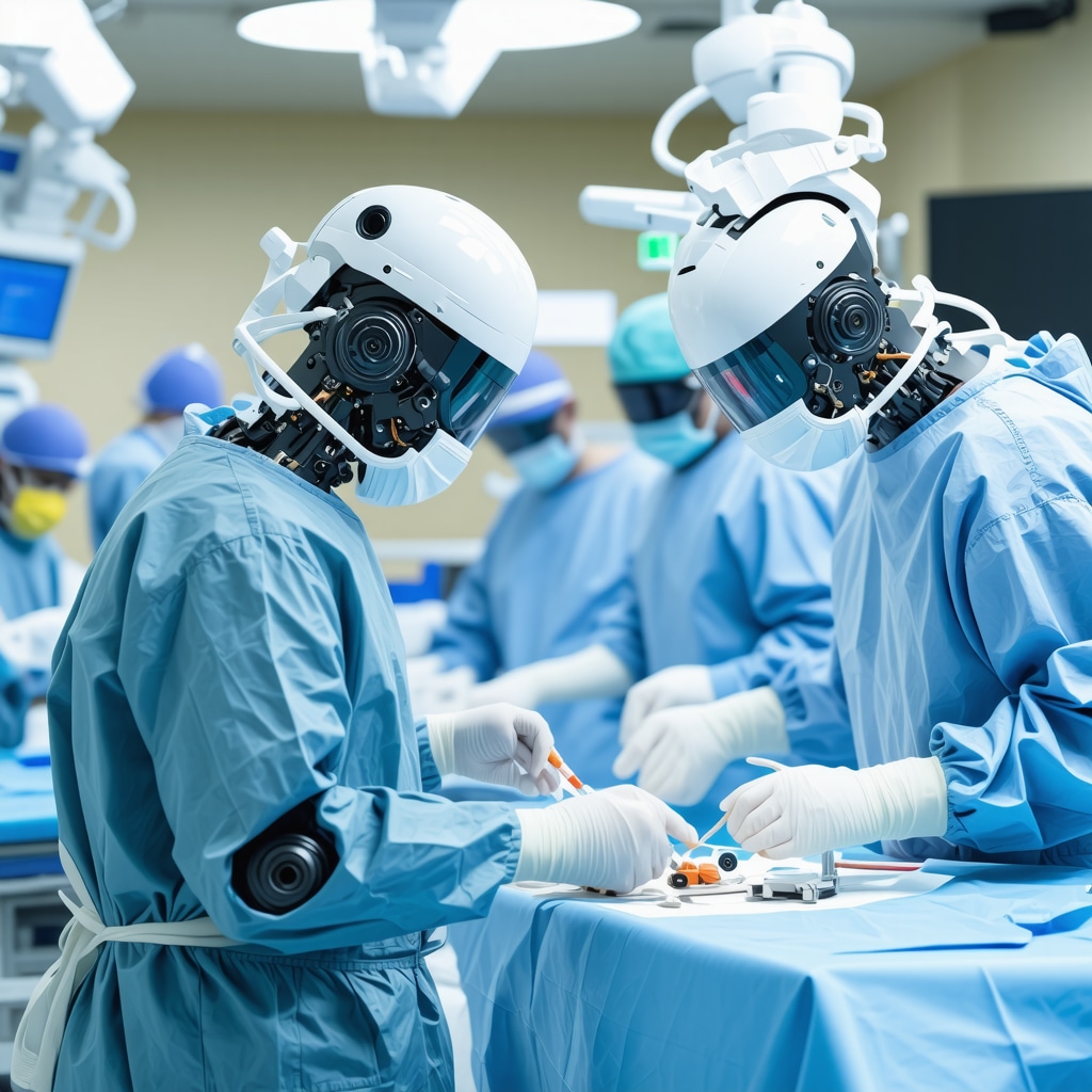 Surgeon using robotic system for precise joint replacement
