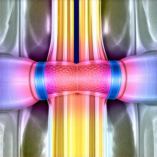 Medical MRI scan of the spine illustrating nerve compression and disc herniation