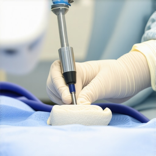 Doctor performing a spinal procedure using imaging technology