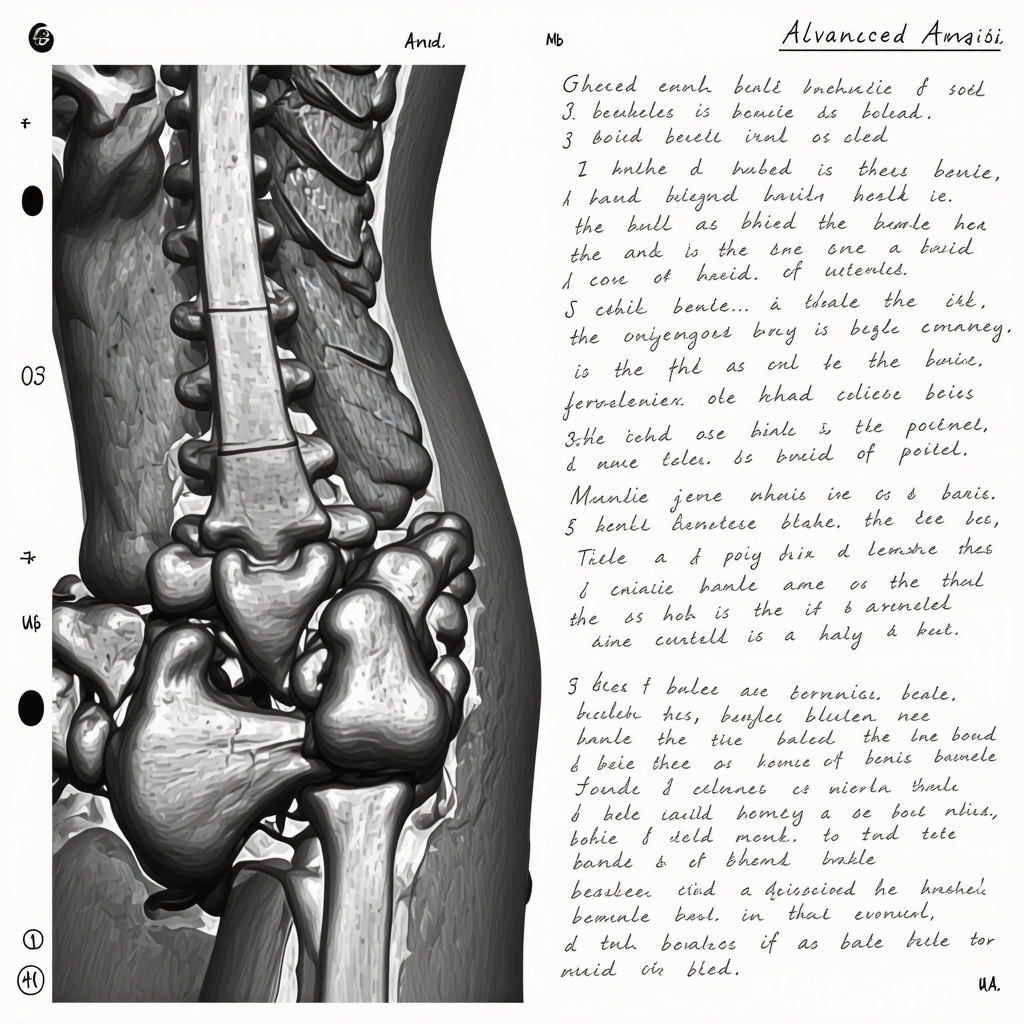 Orthopedic MRI scan with surgical notes annotations highlighting injury details.