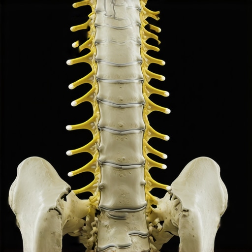 Realistic MRI scan highlighting nerve impingement in the lumbar spine