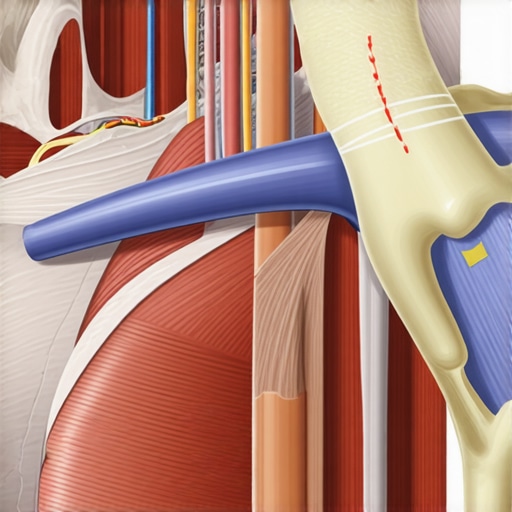 Detailed illustration of minimally invasive shoulder repair showing small incisions and tissue repair