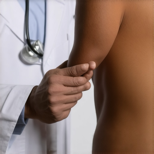 Orthopedic doctor assessing patient with spinal injury after collision