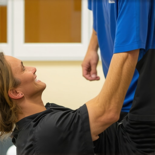 Patient receiving physiotherapy treatment for auto injury in Old Bridge NJ.