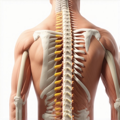 Illustration showing spinal anatomy, MRI scans, and treatment options for back pain.