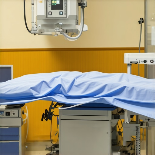 Modern surgical room with advanced spinal surgery equipment.