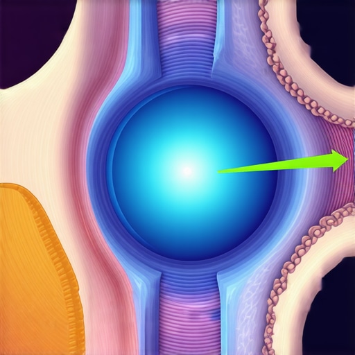 Illustration showing stem cell treatment being administered to a damaged spinal disc, emphasizing regenerative processes