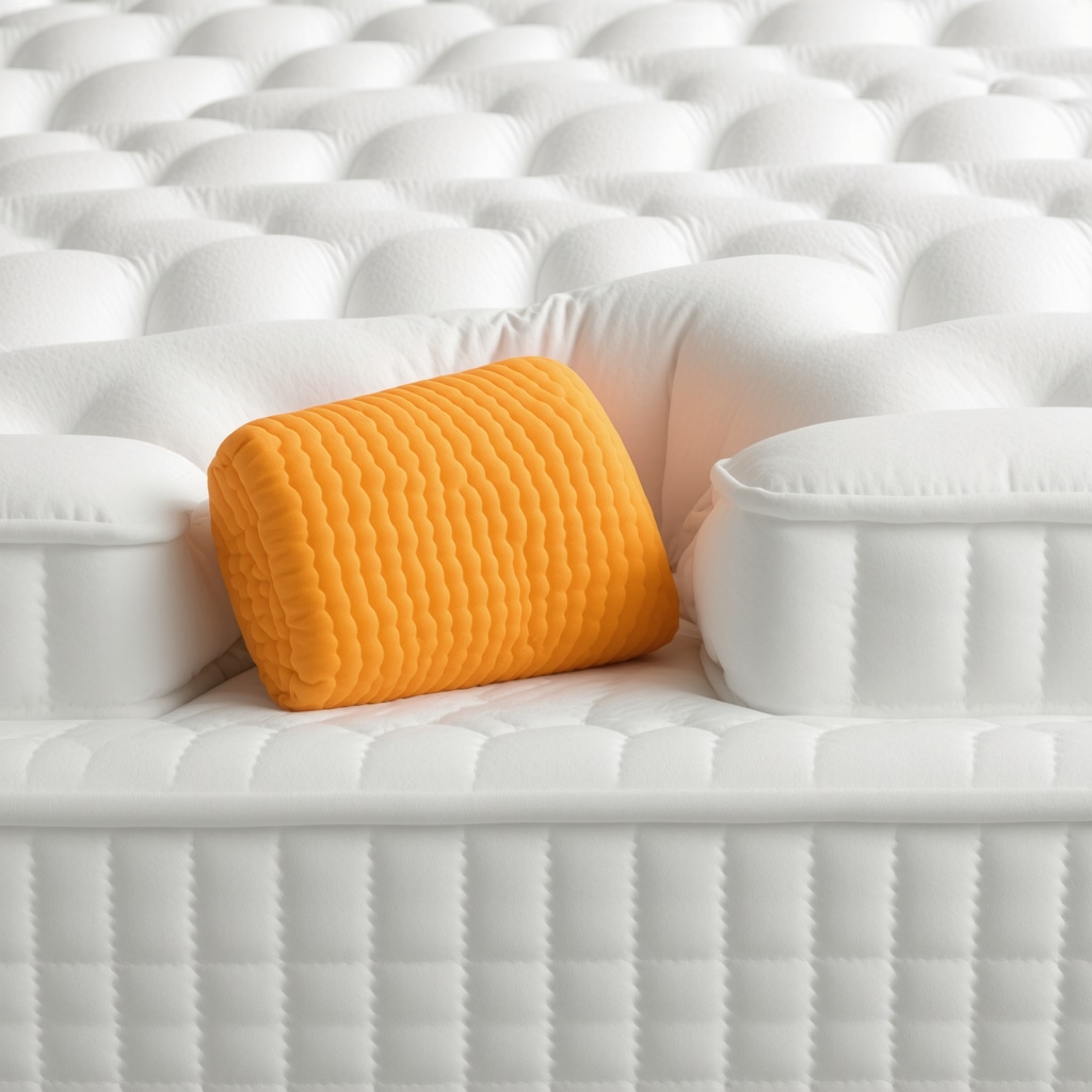 Diagrammatic illustration of zoned support in orthopedic mattresses improving spinal alignment