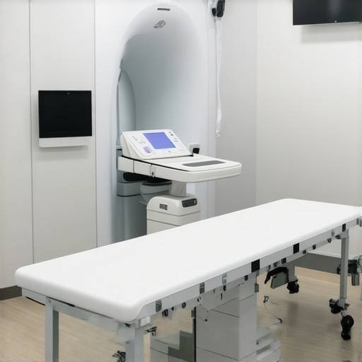 Modern medical facility equipped with advanced imaging and regenerative therapy tools for spine health.