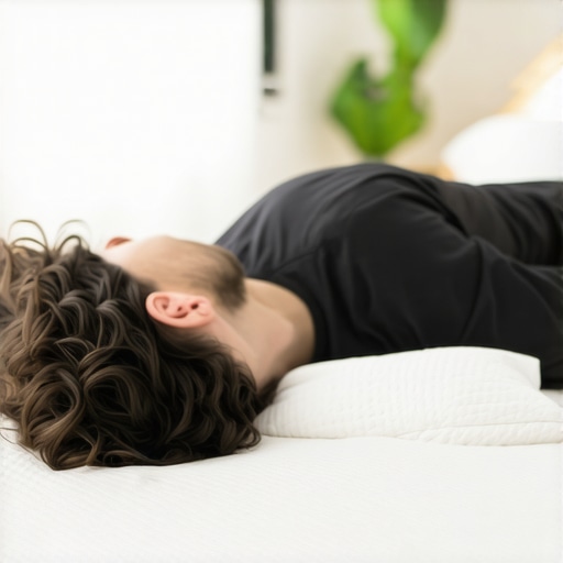 Orthopedic Mattress Supporting Spinal Alignment A person sleeping on a supportive orthopedic mattress, emphasizing spinal health and comfort