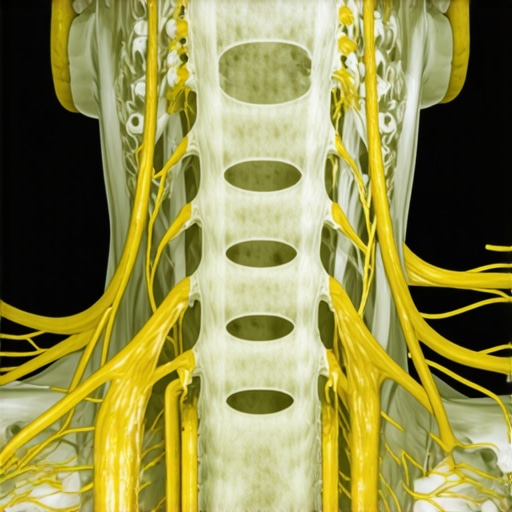 Advanced MRI Imaging for Cervical Nerve Compression MRI scan highlighting nerve compression in the cervical spine