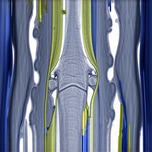 MRI scan illustrating nerve compression in the cervical spine