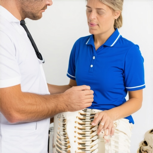 Orthopedic doctor discussing spinal injury diagnosis with patient in NJ clinic