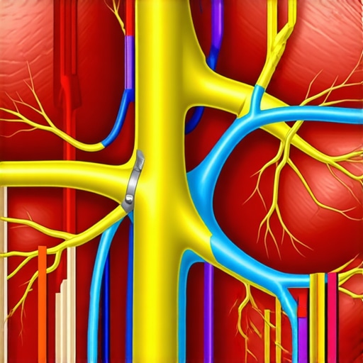 Medical illustration showing nerve anatomy with imaging guidance for nerve blocks