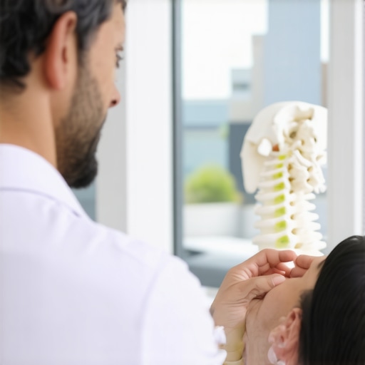 Orthopedic surgeon explaining treatment options for sciatic nerve pain to patient