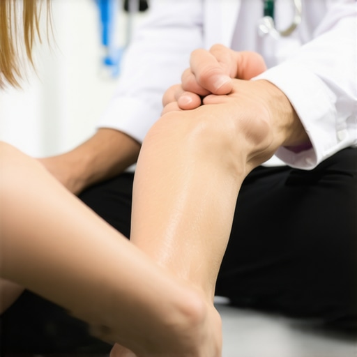 Orthopedic doctor explaining treatment options to a patient in a clinic