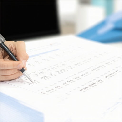 Doctor analyzing medical coding charts on a digital tablet